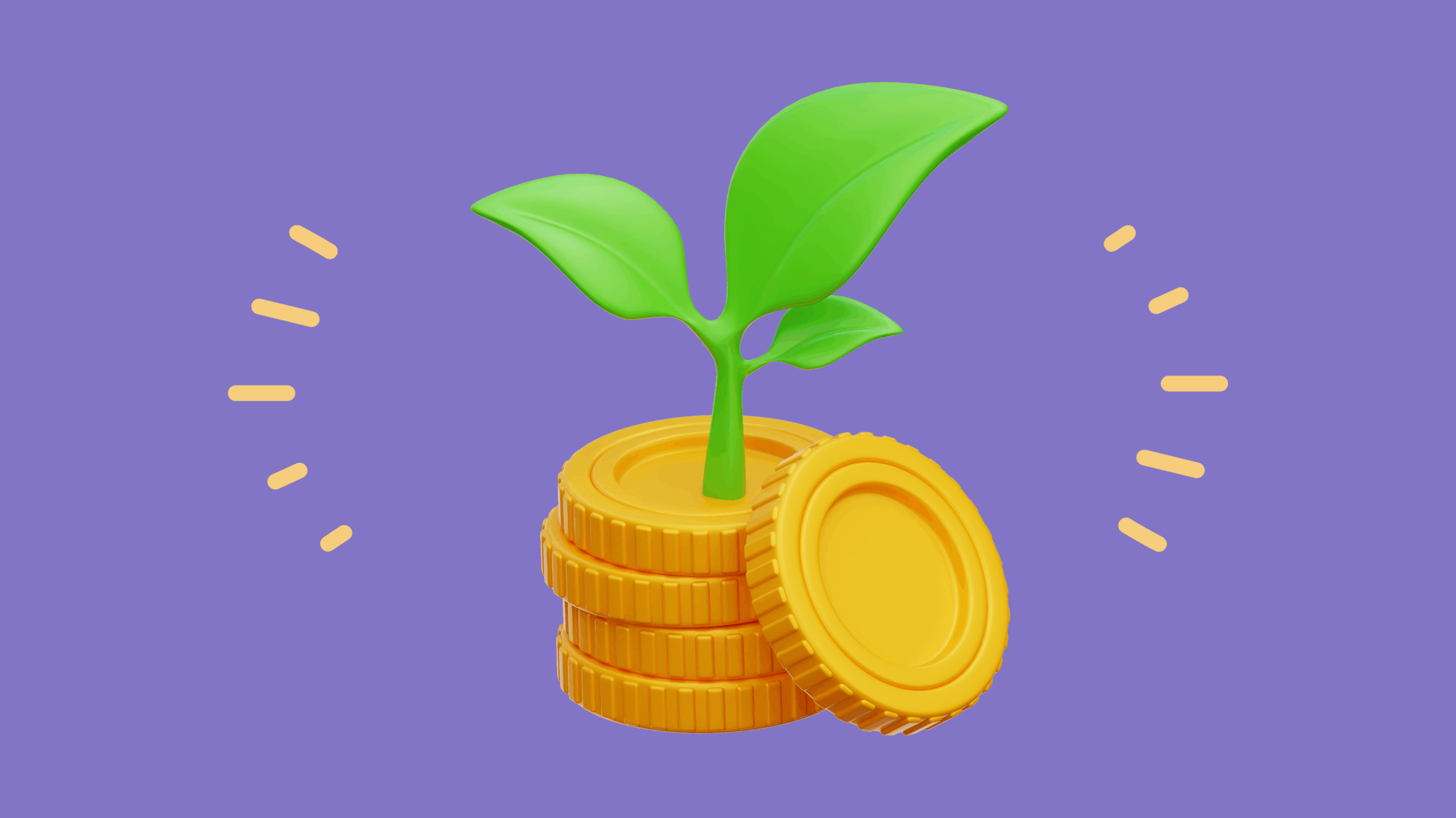 A plant growing from golds.